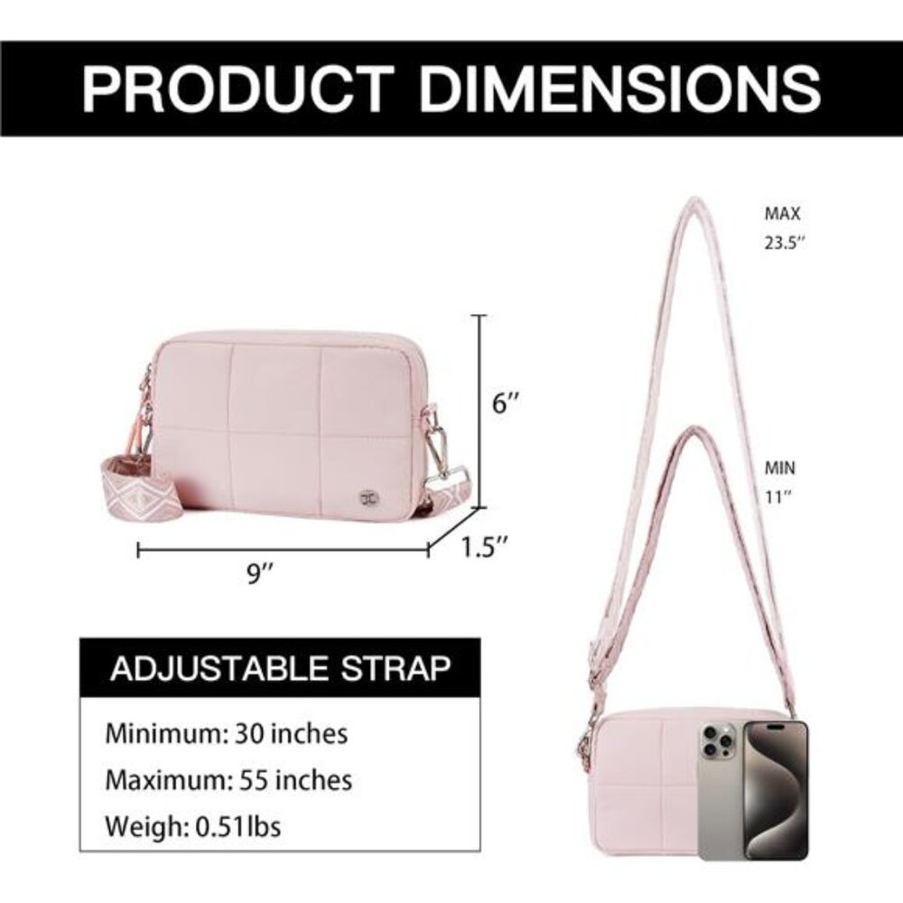 Crossbody Bags for Women Cross Body Purse with Guitar Strap Lightweight - Picture 4 of 6